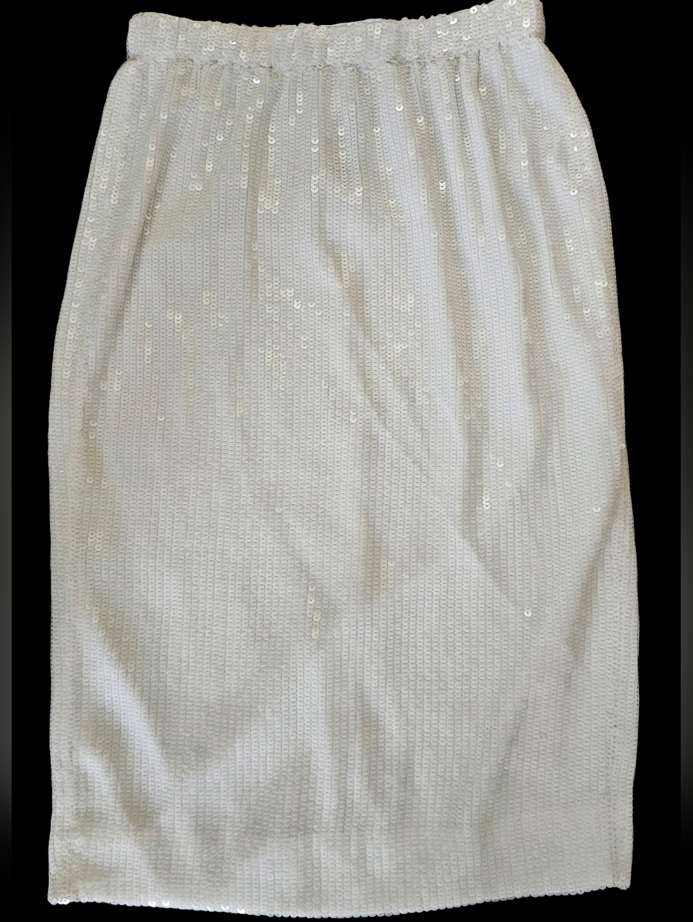 J. Crew NWT Size Small White Sequin Midi Skirt